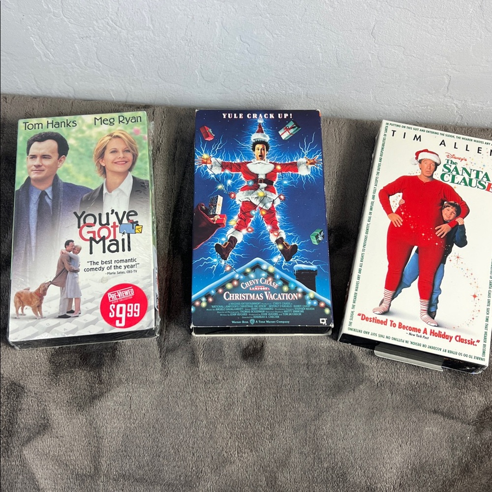 🎄 Vintage Holiday VHS Lot Christmas Vacation Santa Clause You’ve Got Mail 🎅